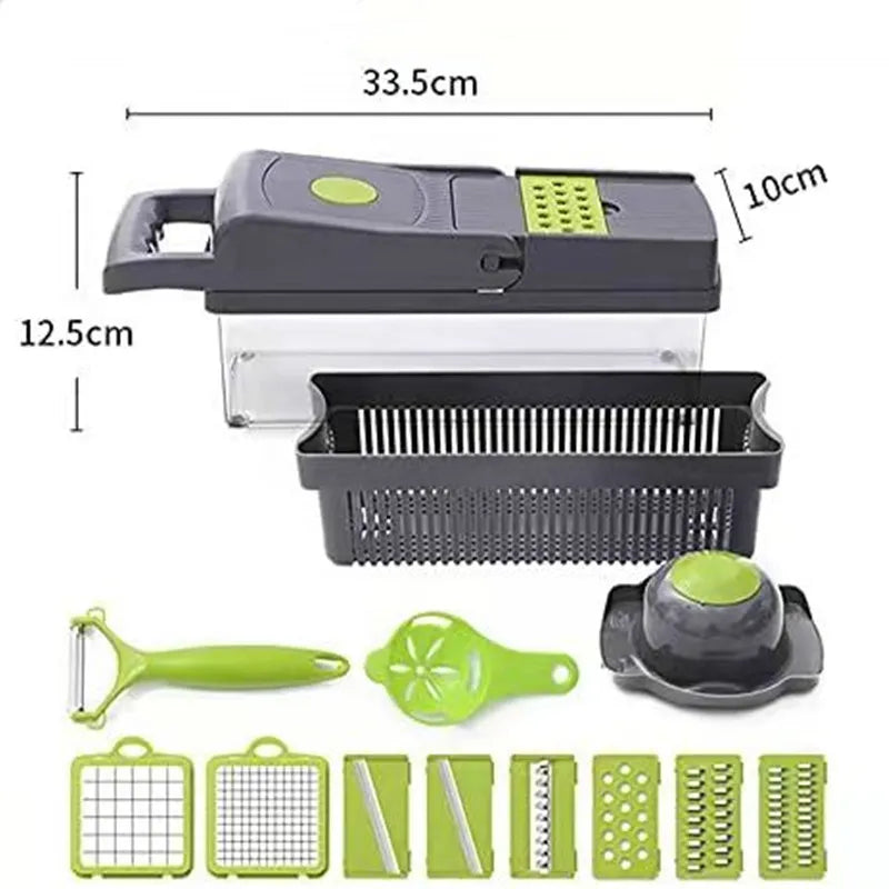 Multi-Function Vegetable Chopper & Slicer Set - 12 in 1