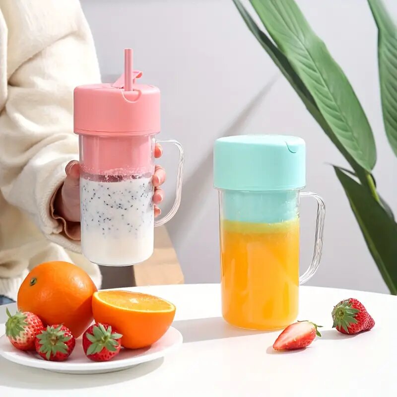 Premium Glass Tumbler with Straw - Portable Water Bottle